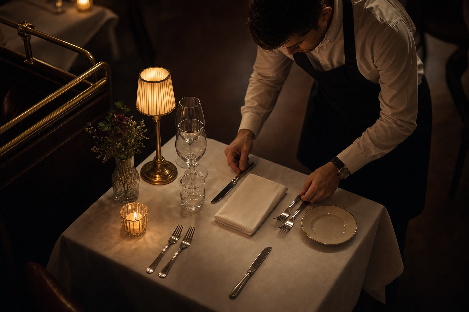Hospitality professional at work